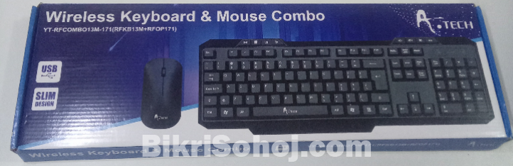 Wireless Keyboard & Mouse Combo A.Tech YT-RFCOMBO13M-171
